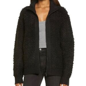 Treasure & Bond Loop Yarn Front Zip Cardigan 1X
